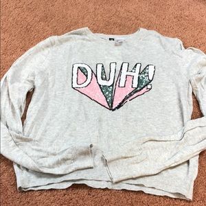 Lightweight Long-sleeve “Duh” Top